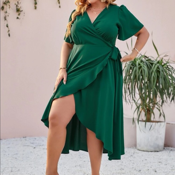 Boho plus size wrap dress - Picture 15 of 16